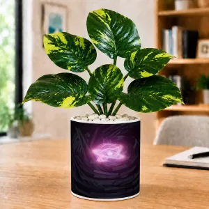 Artificial Tree Ceramic Photo Pot With White Stones 3x4 Inch (F166578) Artificial Tree Ceramic Photo Pot With White Stones 3x4 Inch (F166578)