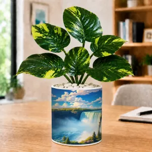 Artificial Tree Ceramic Photo Pot With White Stones 3x4 Inch (F166579) Artificial Tree Ceramic Photo Pot With White Stones 3x4 Inch (F166579)