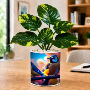 Artificial Tree Ceramic Photo Pot With White Stones 3x4 Inch (F166585) Artificial Tree Ceramic Photo Pot With White Stones 3x4 Inch (F166585)