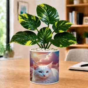 Artificial Tree Ceramic Photo Pot With White Stones 3x4 Inch (F166601) Artificial Tree Ceramic Photo Pot With White Stones 3x4 Inch (F166601)