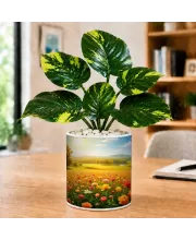 Artificial Tree Ceramic Photo Pot With White Stones 3x4 Inch (F166610)