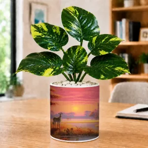 Artificial Tree Ceramic Photo Pot With White Stones 3x4 Inch (F166612) Artificial Tree Ceramic Photo Pot With White Stones 3x4 Inch (F166612)