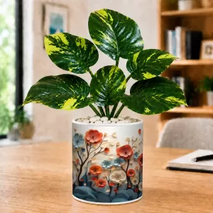Artificial Tree Ceramic Photo Pot With White Stones 3x4 Inch (F166613) Artificial Tree Ceramic Photo Pot With White Stones 3x4 Inch (F166613)