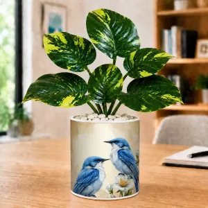 Artificial Tree Ceramic Photo Pot With White Stones 3x4 Inch (F166626) Artificial Tree Ceramic Photo Pot With White Stones 3x4 Inch (F166626)
