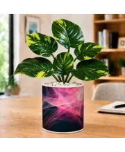 Artificial Tree Ceramic Photo Pot With White Stones 3x4 Inch (F166627)