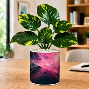 Artificial Tree Ceramic Photo Pot With White Stones 3x4 Inch (F166627) Artificial Tree Ceramic Photo Pot With White Stones 3x4 Inch (F166627)