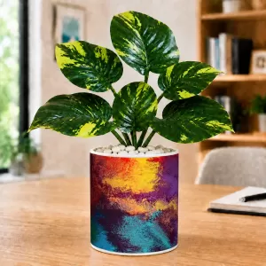 Artificial Tree Ceramic Photo Pot With White Stones 3x4 Inch (F166628) Artificial Tree Ceramic Photo Pot With White Stones 3x4 Inch (F166628)