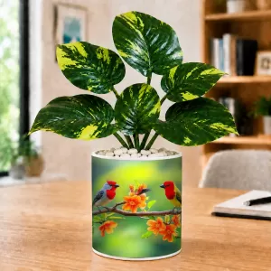 Artificial Tree Ceramic Photo Pot With White Stones 3x4 Inch (F166629) Artificial Tree Ceramic Photo Pot With White Stones 3x4 Inch (F166629)