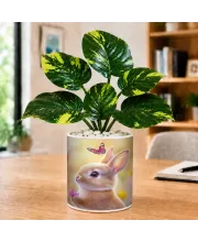Artificial Tree Ceramic Photo Pot With White Stones 3x4 Inch (F166641)