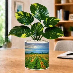 Artificial Tree Ceramic Photo Pot With White Stones 3x4 Inch (F166643) Artificial Tree Ceramic Photo Pot With White Stones 3x4 Inch (F166643)