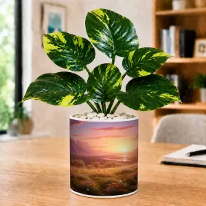 Artificial Tree Ceramic Photo Pot With White Stones 3x4 Inch (F166645) Artificial Tree Ceramic Photo Pot With White Stones 3x4 Inch (F166645)