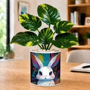 Artificial Tree Ceramic Photo Pot With White Stones 3x4 Inch (F166647) Artificial Tree Ceramic Photo Pot With White Stones 3x4 Inch (F166647)