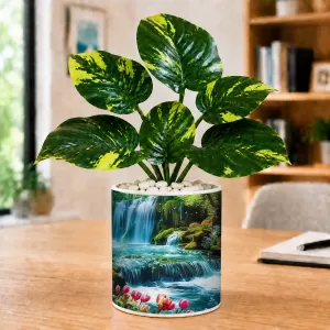 Artificial Tree Ceramic Photo Pot With White Stones 3x4 Inch (F166649) Artificial Tree Ceramic Photo Pot With White Stones 3x4 Inch (F166649)