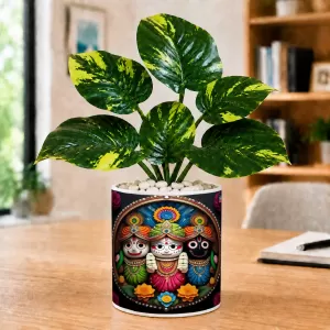 Artificial Tree Ceramic Photo Pot With White Stones 3x4 Inch (F166653) Artificial Tree Ceramic Photo Pot With White Stones 3x4 Inch (F166653)