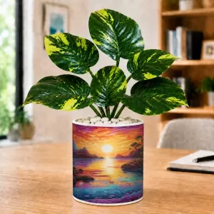 Artificial Tree Ceramic Photo Pot With White Stones 3x4 Inch (F166656) Artificial Tree Ceramic Photo Pot With White Stones 3x4 Inch (F166656)