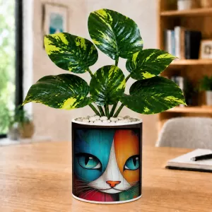 Artificial Tree Ceramic Photo Pot With White Stones 3x4 Inch (F166662) Artificial Tree Ceramic Photo Pot With White Stones 3x4 Inch (F166662)