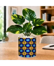Artificial Tree Ceramic Photo Pot With White Stones 3x4 Inch (F166671)