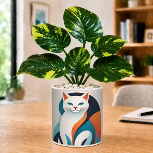 Artificial Tree Ceramic Photo Pot With White Stones 3x4 Inch (F166674) Artificial Tree Ceramic Photo Pot With White Stones 3x4 Inch (F166674)