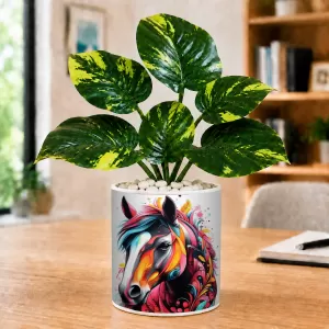 Artificial Tree Ceramic Photo Pot With White Stones 3x4 Inch (F166684) Artificial Tree Ceramic Photo Pot With White Stones 3x4 Inch (F166684)