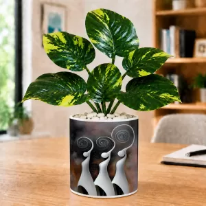 Artificial Tree Ceramic Photo Pot With White Stones 3x4 Inch (F166694) Artificial Tree Ceramic Photo Pot With White Stones 3x4 Inch (F166694)