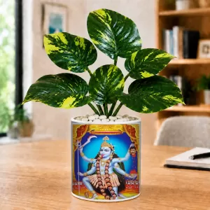Artificial Tree Ceramic Photo Pot With White Stones 3x4 Inch (F166706) Artificial Tree Ceramic Photo Pot With White Stones 3x4 Inch (F166706)