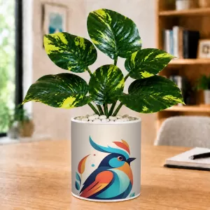 Artificial Tree Ceramic Photo Pot With White Stones 3x4 Inch (F166707) Artificial Tree Ceramic Photo Pot With White Stones 3x4 Inch (F166707)