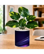 Artificial Tree Ceramic Photo Pot With White Stones 3x4 Inch (F166710)