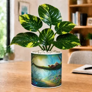 Artificial Tree Ceramic Photo Pot With White Stones 3x4 Inch (F166714) Artificial Tree Ceramic Photo Pot With White Stones 3x4 Inch (F166714)