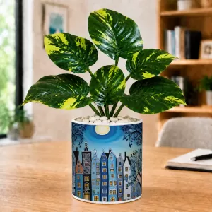 Artificial Tree Ceramic Photo Pot With White Stones 3x4 Inch (F166727) Artificial Tree Ceramic Photo Pot With White Stones 3x4 Inch (F166727)