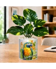 Artificial Tree Ceramic Photo Pot With White Stones 3x4 Inch (F166732)
