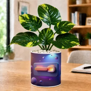 Artificial Tree Ceramic Photo Pot With White Stones 3x4 Inch (F166735) Artificial Tree Ceramic Photo Pot With White Stones 3x4 Inch (F166735)