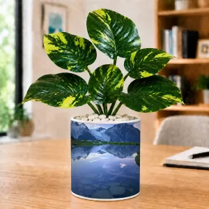 Artificial Tree Ceramic Photo Pot With White Stones 3x4 Inch (F166738) Artificial Tree Ceramic Photo Pot With White Stones 3x4 Inch (F166738)