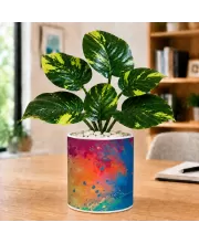 Artificial Tree Ceramic Photo Pot With White Stones 3x4 Inch (F166740)