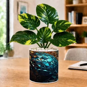 Artificial Tree Ceramic Photo Pot With White Stones 3x4 Inch (F166743) Artificial Tree Ceramic Photo Pot With White Stones 3x4 Inch (F166743)