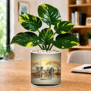 Artificial Tree Ceramic Photo Pot With White Stones 3x4 Inch (F166748) Artificial Tree Ceramic Photo Pot With White Stones 3x4 Inch (F166748)