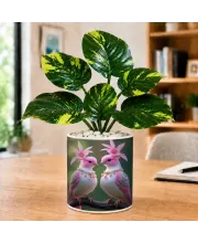 Artificial Tree Ceramic Photo Pot With White Stones 3x4 Inch (F166758)