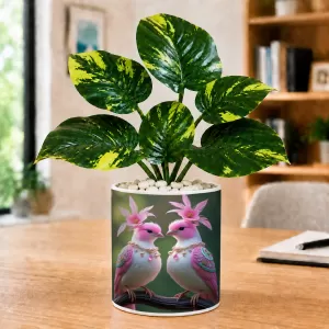 Artificial Tree Ceramic Photo Pot With White Stones 3x4 Inch (F166758) Artificial Tree Ceramic Photo Pot With White Stones 3x4 Inch (F166758)
