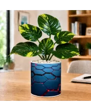 Artificial Tree Ceramic Photo Pot With White Stones 3x4 Inch (F166767)