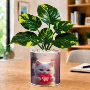 Artificial Tree Ceramic Photo Pot With White Stones 3x4 Inch (F166777) Artificial Tree Ceramic Photo Pot With White Stones 3x4 Inch (F166777)