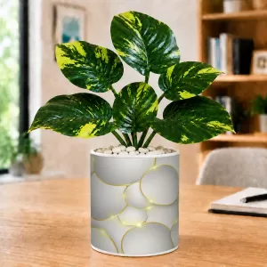 Artificial Tree Ceramic Photo Pot With White Stones 3x4 Inch (F166781) Artificial Tree Ceramic Photo Pot With White Stones 3x4 Inch (F166781)