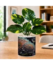 Artificial Tree Ceramic Photo Pot With White Stones 3x4 Inch (F166782)
