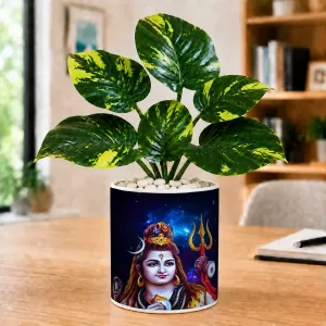 Artificial Tree Ceramic Photo Pot With White Stones 3x4 Inch (F166789) Artificial Tree Ceramic Photo Pot With White Stones 3x4 Inch (F166789)