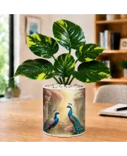 Artificial Tree Ceramic Photo Pot With White Stones 3x4 Inch (F166793)