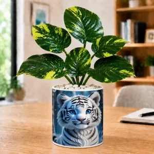 Artificial Tree Ceramic Photo Pot With White Stones 3x4 Inch (F166797) Artificial Tree Ceramic Photo Pot With White Stones 3x4 Inch (F166797)