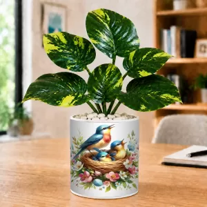 Artificial Tree Ceramic Photo Pot With White Stones 3x4 Inch (F166804) Artificial Tree Ceramic Photo Pot With White Stones 3x4 Inch (F166804)