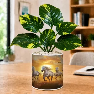 Artificial Tree Ceramic Photo Pot With White Stones 3x4 Inch (F166809) Artificial Tree Ceramic Photo Pot With White Stones 3x4 Inch (F166809)