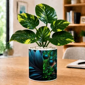 Artificial Tree Ceramic Photo Pot With White Stones 3x4 Inch (F166811) Artificial Tree Ceramic Photo Pot With White Stones 3x4 Inch (F166811)