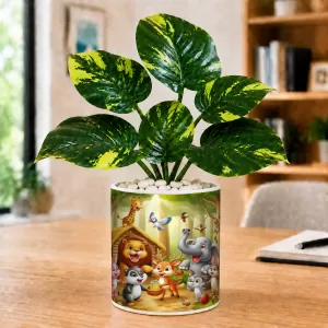 Artificial Tree Ceramic Photo Pot With White Stones 3x4 Inch (F166815) Artificial Tree Ceramic Photo Pot With White Stones 3x4 Inch (F166815)