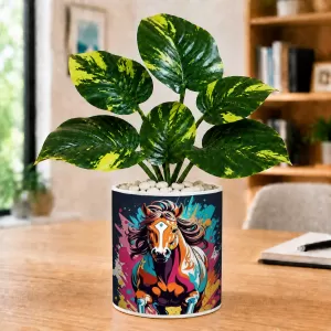Artificial Tree Ceramic Photo Pot With White Stones 3x4 Inch (F166817) Artificial Tree Ceramic Photo Pot With White Stones 3x4 Inch (F166817)