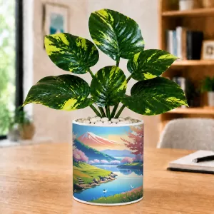 Artificial Tree Ceramic Photo Pot With White Stones 3x4 Inch (F166829) Artificial Tree Ceramic Photo Pot With White Stones 3x4 Inch (F166829)
